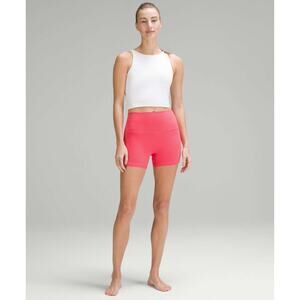 lululemon pink align high rise shorts - size 8, 4"